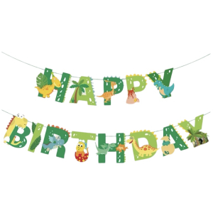 Papieren slinger Happy Birthday Baby Dino